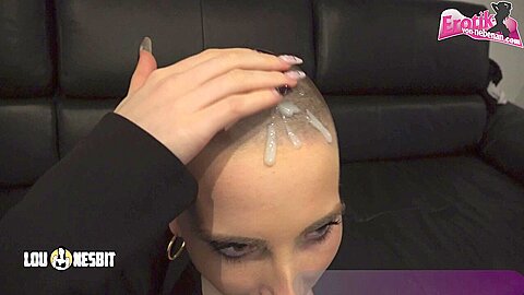 German skinhead teen get cum on head after blowjob - free porn video