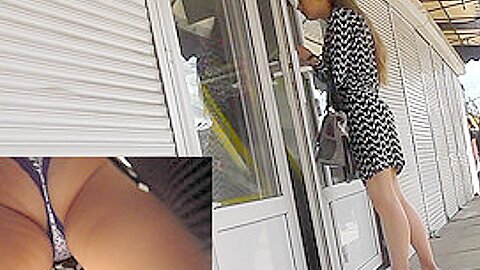 Langhaarige Schönheit im bus upskirt Amateurfilm - free porn video