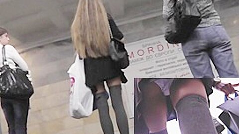 Erstaunliche nylons und Riemen upskirt - free porn video