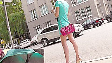 Erstaunliche upskirt-Szene im freien - free porn video