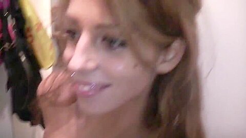 Ficken bei HM! Sie laesst Creampie in Slip laufen! - free porn video